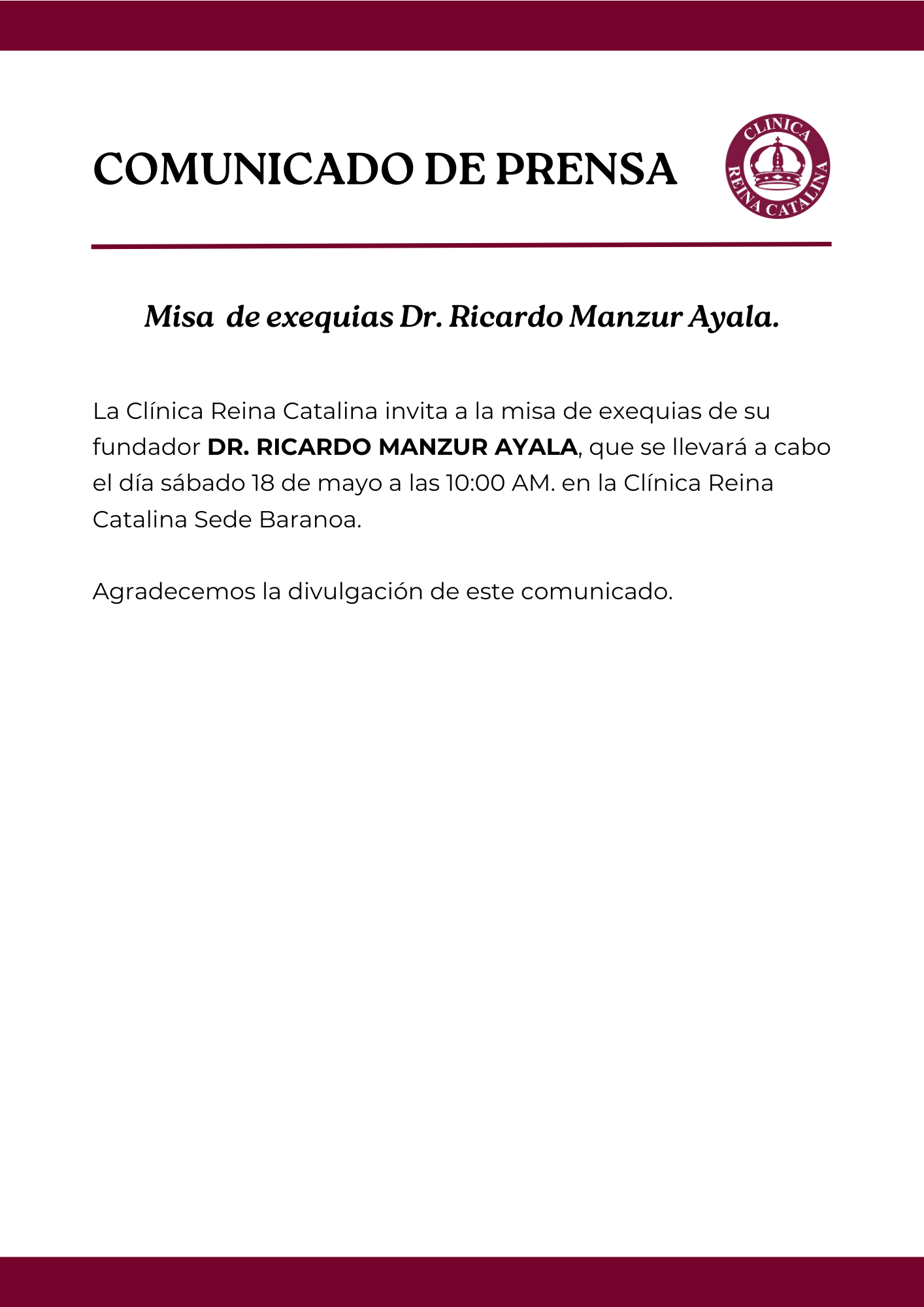 cliica reina catalina